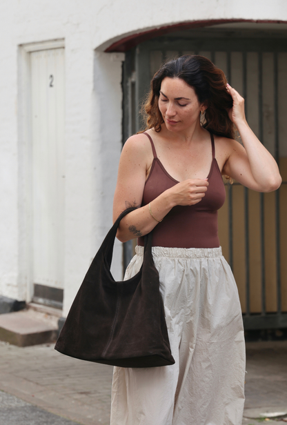 Suede Hobo Bag