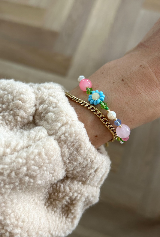 Perlearmbånd Multifarvet