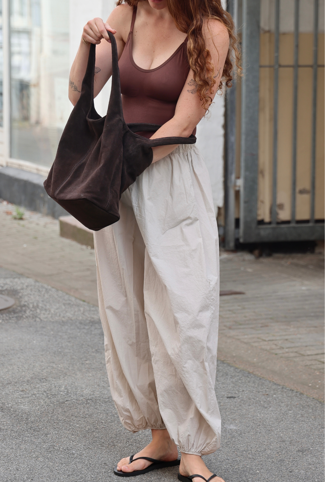 Suede Hobo Bag